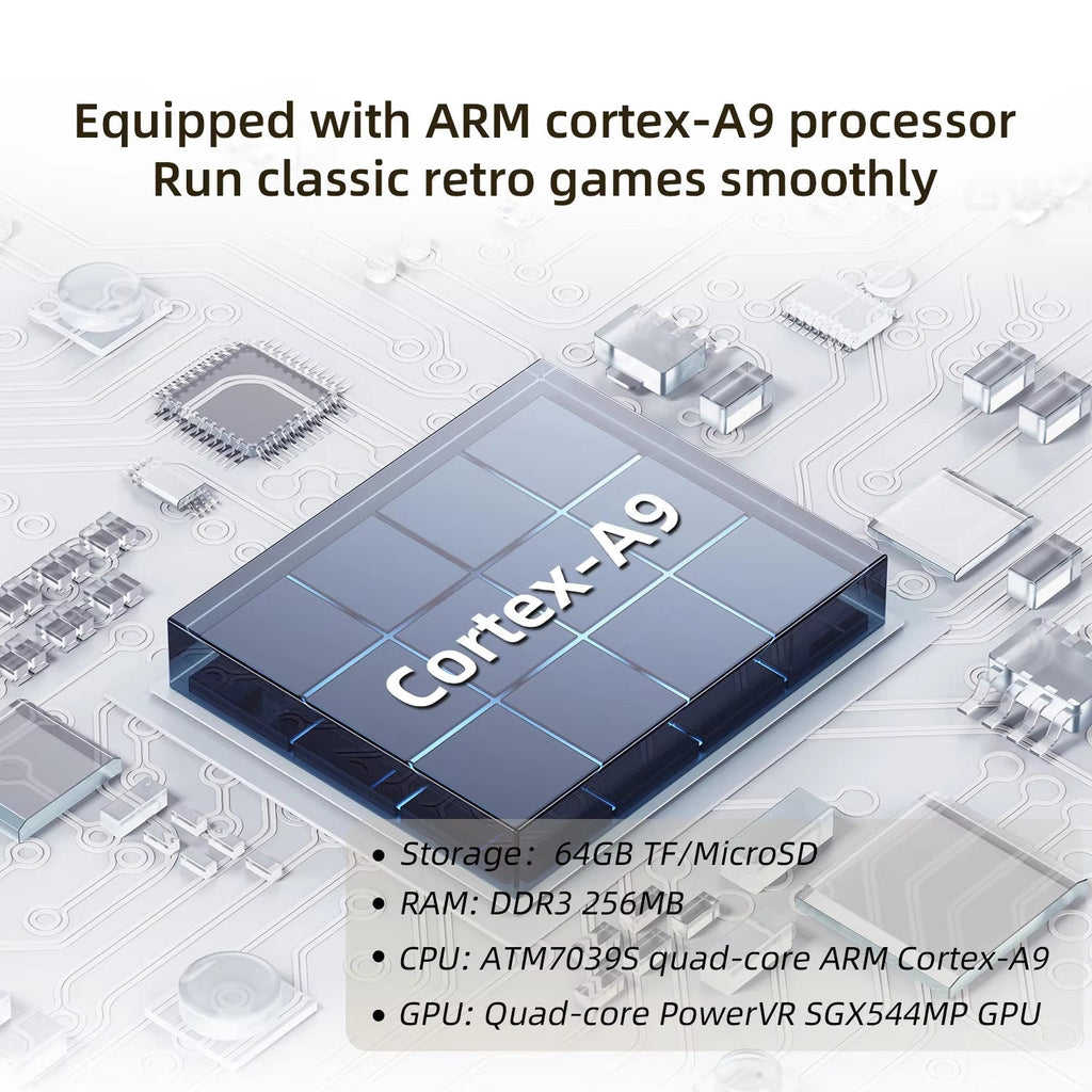 RG35XX Retro Handheld Game Player Built-In 64G TF 6000+ Classic Games Linux Garlicos Portable for Travel Kids Gift