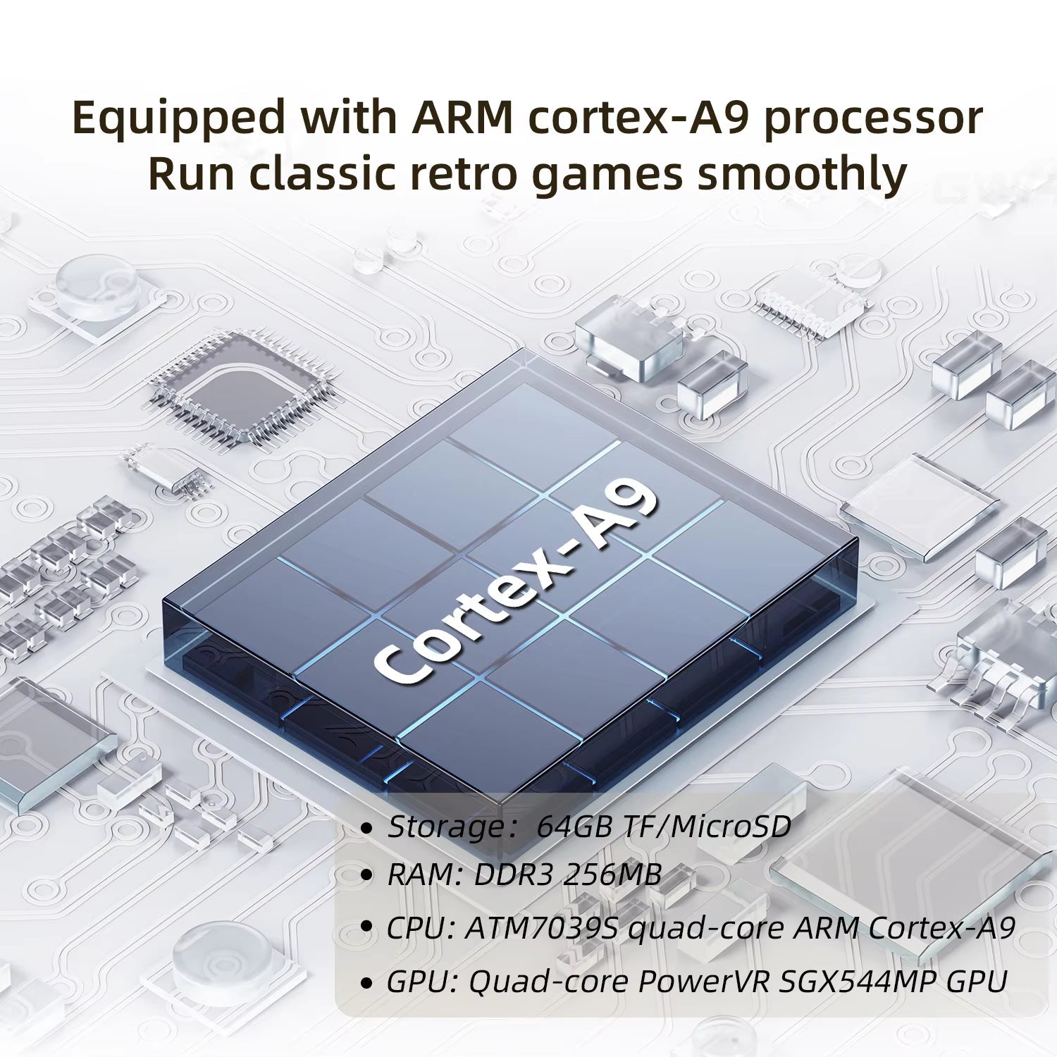 RG35XX Retro Handheld Game Player Built-In 64G TF 6000+ Classic Games Linux Garlicos Portable for Travel Kids Gift