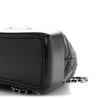 Aged Calfskin Quilted Small Gabrielle Backpack Black