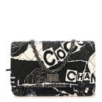 Canvas Printed Quilted 2.55 Reissue Wallet On Chain WOC White Black Navy Blue
