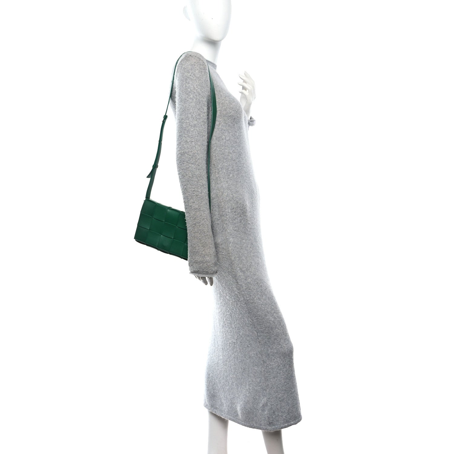 Lambskin Maxi Intrecciato Cassette Crossbody Bag Racing Green