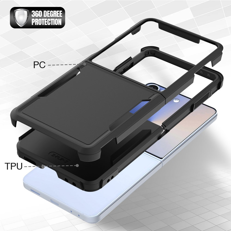 Entronix Case Compatible with Galaxy Z Flip 7 - Soft-Touch Dual-Layer Sleek Cover
