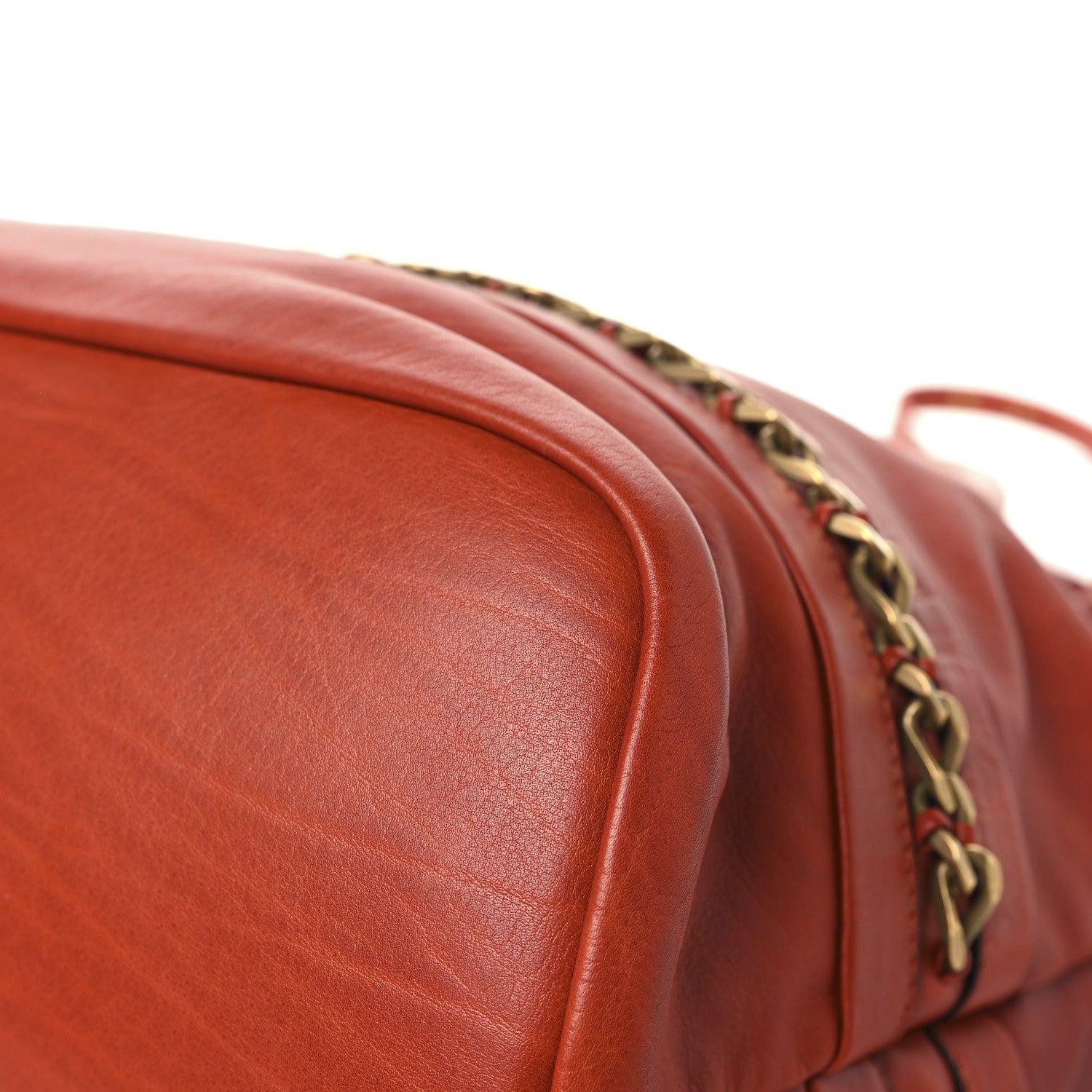 Calfskin Kira Convertible Bowler Bag Brick Red