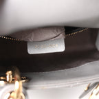 Lambskin Cannage Mini Lady Dior Gray Opaline