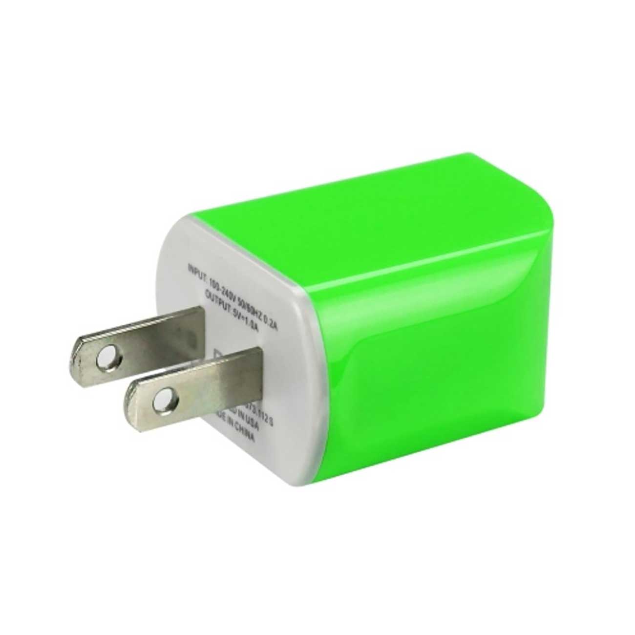Reiko Micro Usb 1 Amp Portable Micro Travel Adapter Charger With Cable In Green