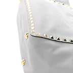 Vitello Small Rockstud Tote Grey