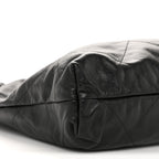 Shiny Calfskin Quilted Chanel 22 Black