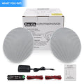 4-Inch Flush Mount Two-Way Stereo Bluetooth Ceiling Speaker for Indoor and Outdoor Use in Bathrooms, Kitchens, and Bedrooms