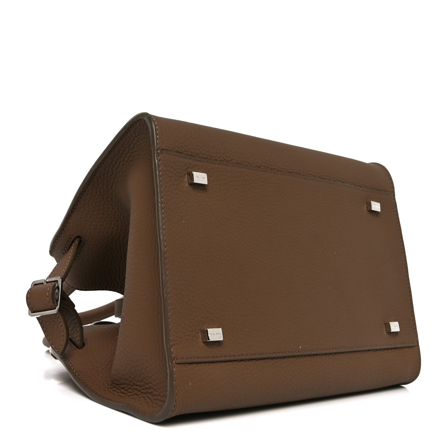 Grained Calfskin Soft Margaux 10 Bag Dark Taupe