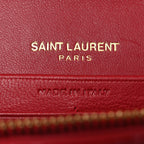 Patent Calfskin Matelasse Vicky Chain Wallet Rouge Eros