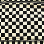 Nylon Checker Print Large Pandora Black White