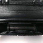 Calfskin Bow Cut Chain Wallet Black