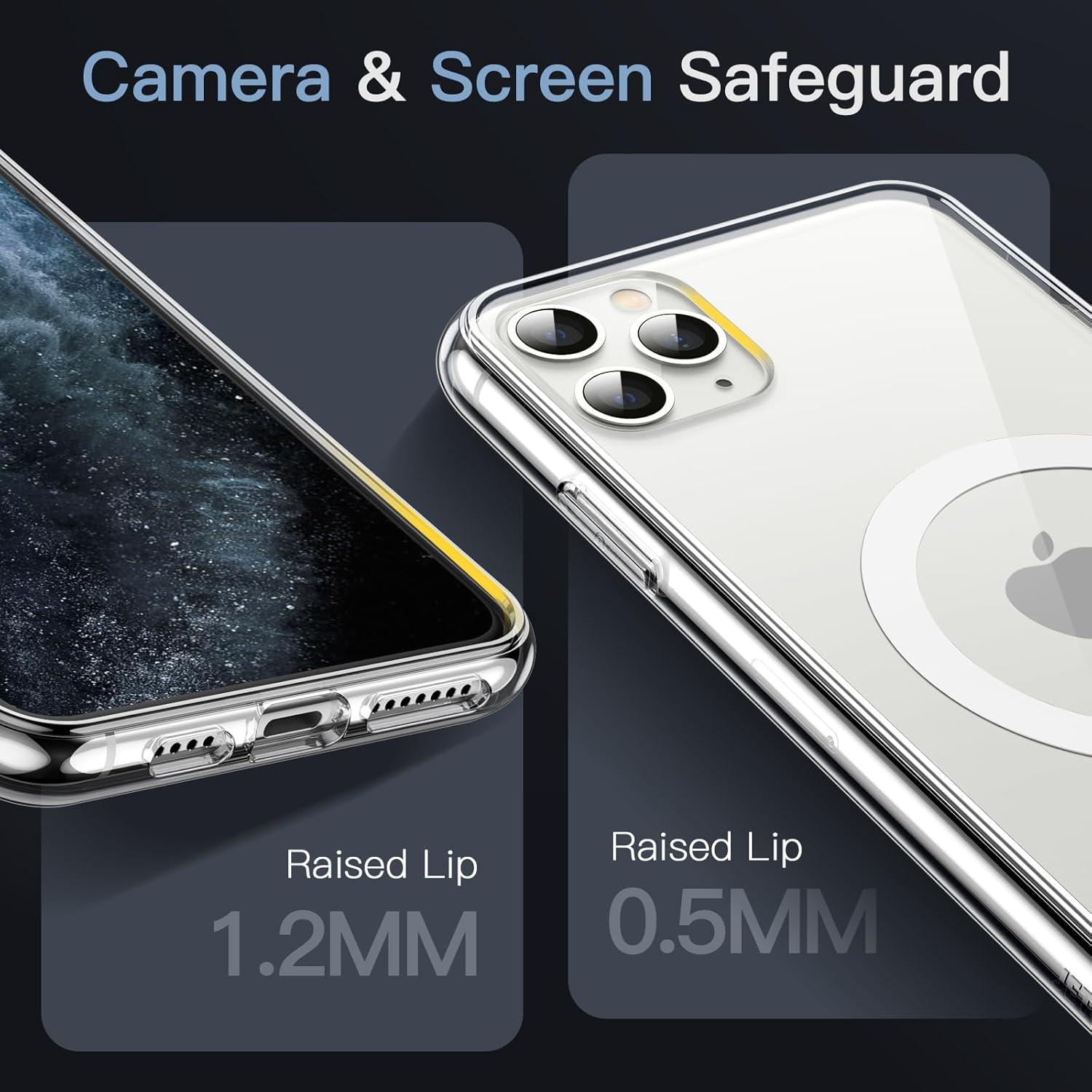 Entronix [Magnetic] Case Compatible with iPhone 11 Pro Max - [Hard Back] Thick Clear