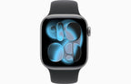Apple Watch Series 11 GPS + Cellular 42mm Space Gray Aluminum Case with Black Sport Band