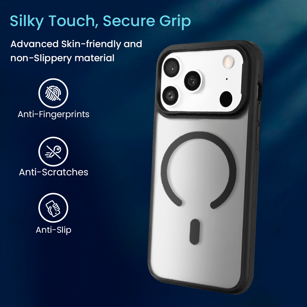 Entronix [Magnetic] Case Compatible with iPhone 17 Pro Max - Translucent Matte Back w/ Rugged Edges