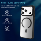 Entronix [Magnetic] Case Compatible with iPhone 17 Pro Max - Translucent Matte Back w/ Rugged Edges