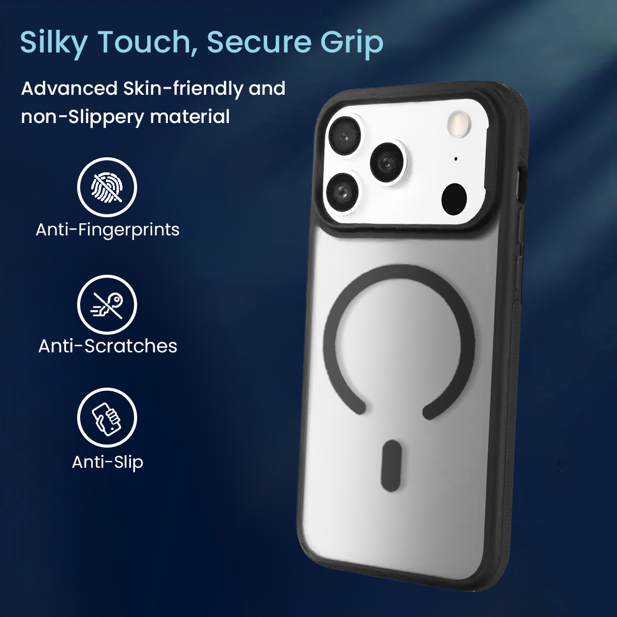 Entronix [Magnetic] Case Compatible with iPhone 17 Pro Max - Translucent Matte Back w/ Rugged Edges