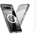 Entronix Bundle Compatible with Pixel 9 Pro XL - [Magnetic] Clear Case & 1 Clear Screen Protector