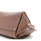 Grained Calfskin Sofia Satchel Moka