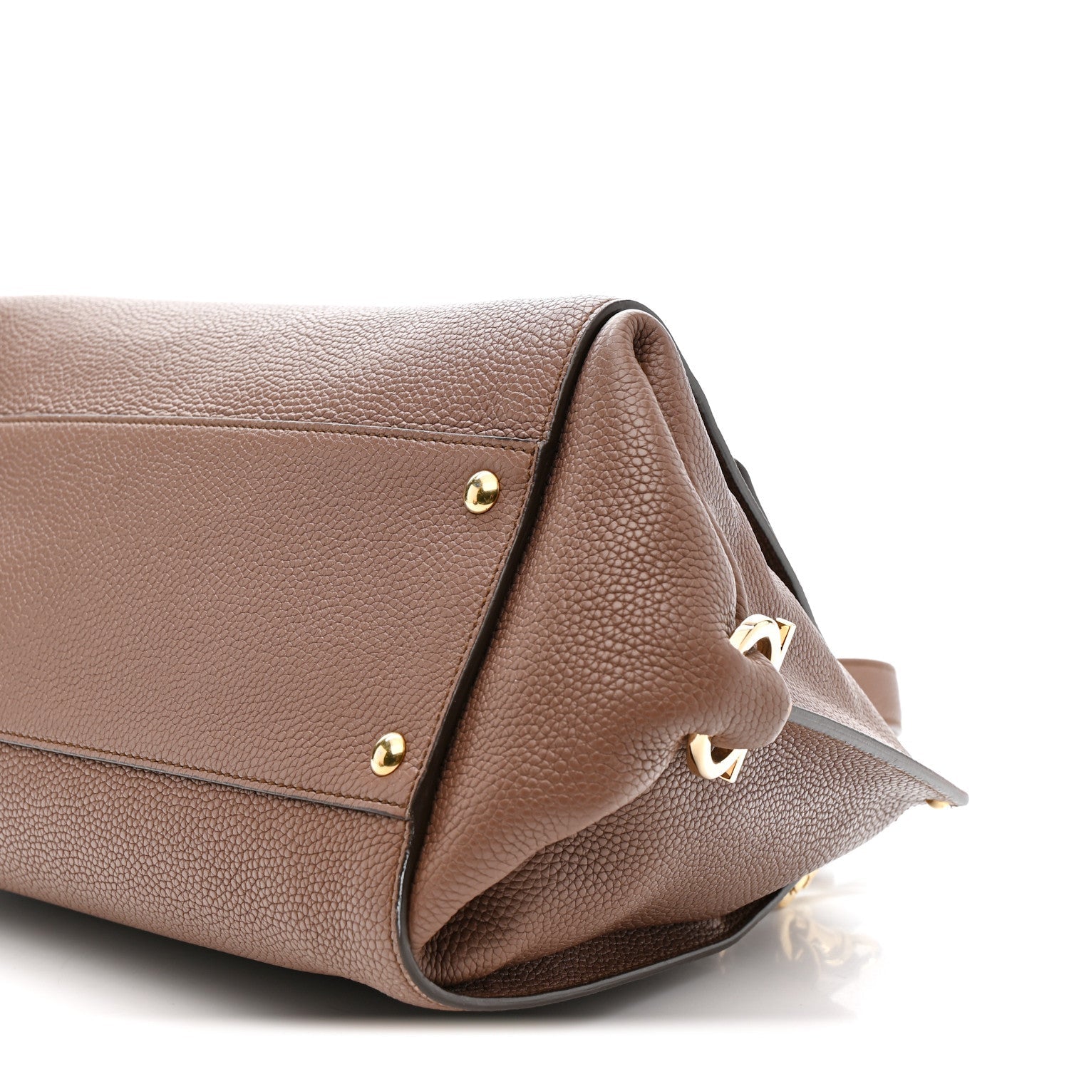 Grained Calfskin Sofia Satchel Moka