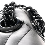 Calfskin Matelasse Monochrome Mini GG Marmont Shoulder Bag Black