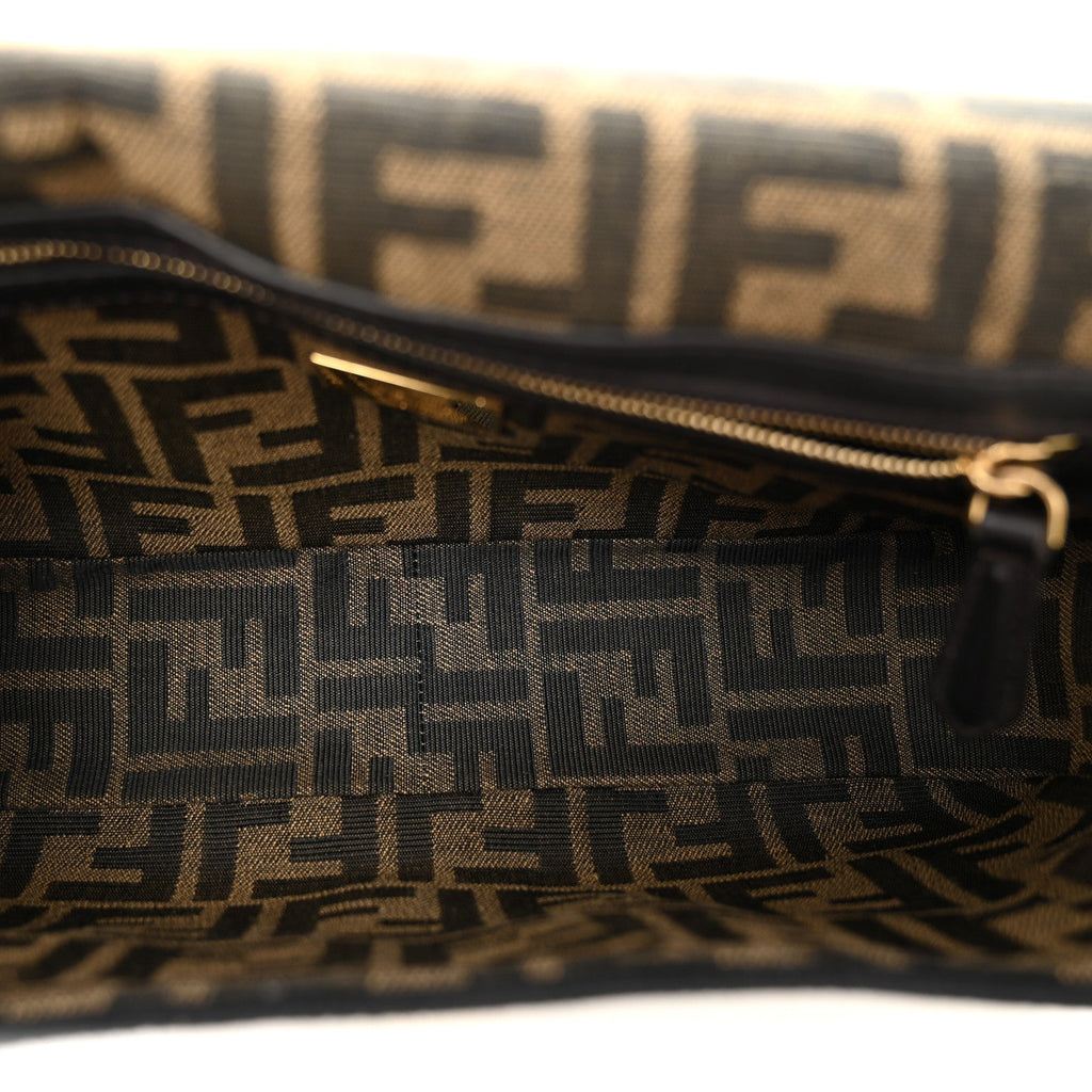 Fabric Jacquard FF 1974 Medium Baguette Tobacco Moro Black