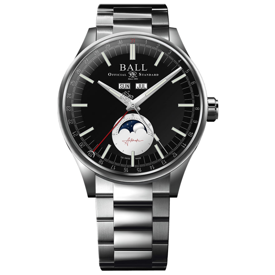 Ball Engineer II Moon Calendar 40mm Men's Black Watch