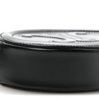 Smooth Calfskin Cuir Small Triomphe Oval Crossbody Purse Black