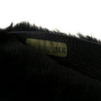 Shearling Quilted Medium Single Flap Black