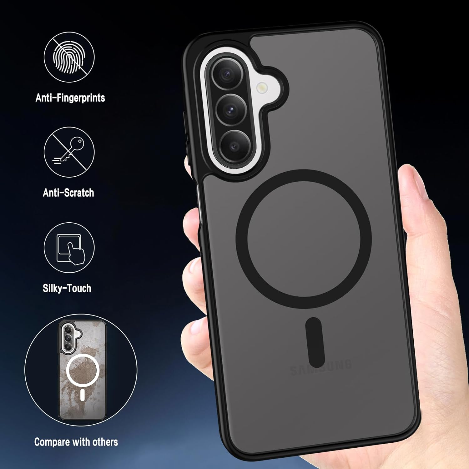 [DIS] Entronix [Magnetic] Case Compatible with Galaxy A17 - Translucent Frosted Matte