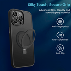 Entronix [Magnetic] Case Compatible with iPhone 15 Pro - Translucent Frosted Matte Gripstand