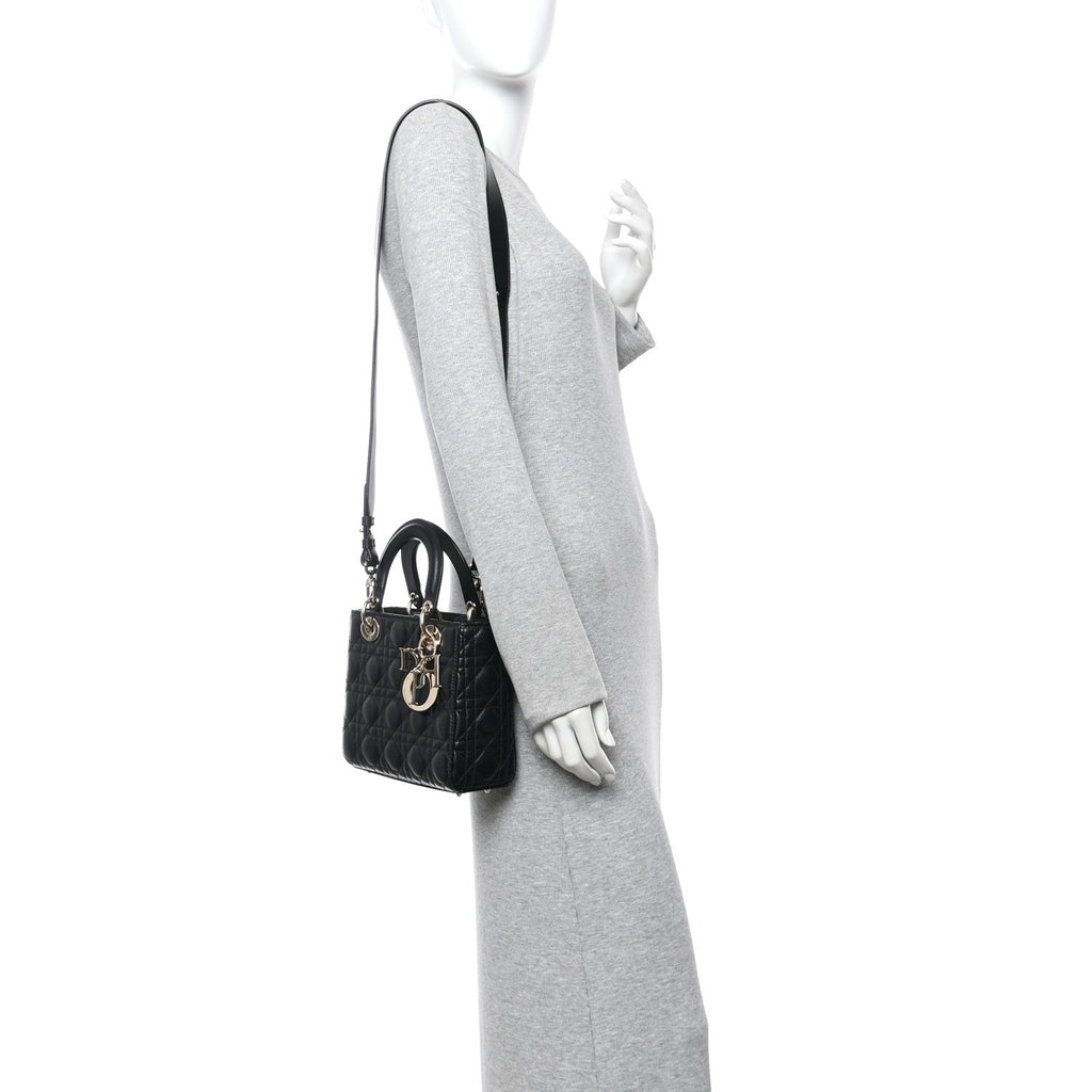 Lambskin Cannage Small My ABCDior Lady Dior Black