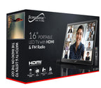16" Portable Digital LED TV with USB & SD Inputs, 12 Volt AC/DC Compatible