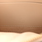 Calfskin GG Super Mini Debossed Chain Wallet Light Beige