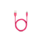 Reiko Micro Usb Car Charger With Data Usb Cable In Hot Pink