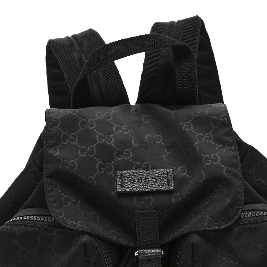 Nylon Monogram Small Single Buckle Backpack Black