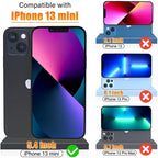 Entronix Anti-Spy Privacy Screen Protector Compatible with iPhone 13 Mini - 3-Piece Combo