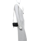 Lambskin Quilted CC Pearl Crush Camera Case Black