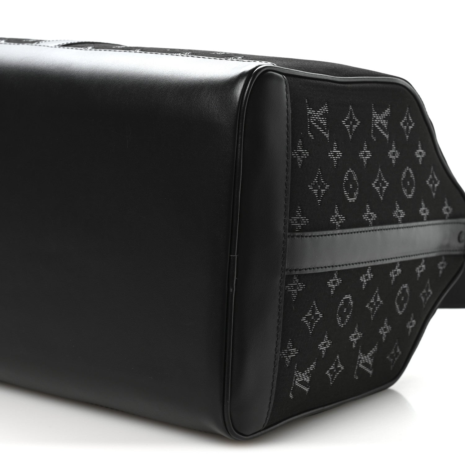 Jacquard Monogram Light Up Keepall Bandouliere 50  Black