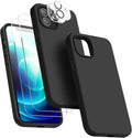 Entronix Bundle Compatible with iPhone 11 Pro - Liquid Silicone Case, 2 Clear Screen Protectors & 2 Camera Lens Protectors