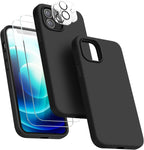 Entronix Bundle Compatible with iPhone 14 Pro Max - Liquid Silicone Case, 2 Clear Screen Protectors & 2 Camera Lens Protectors