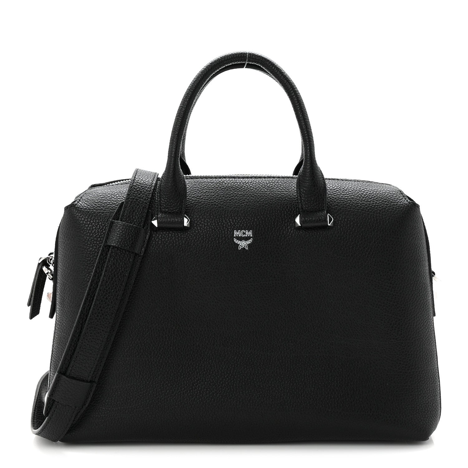 Grained Calfskin Medium Ella Boston Black