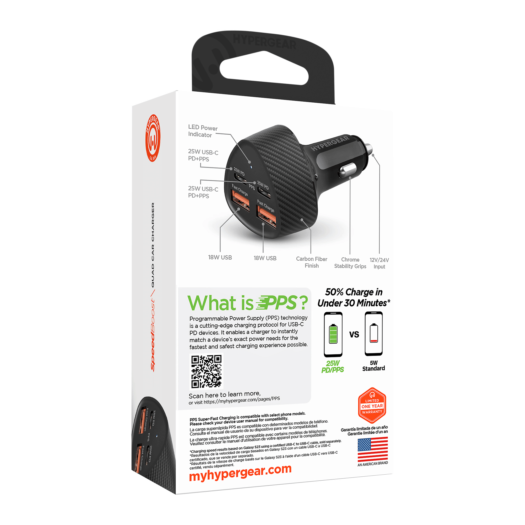 Speedboost Quad PD Car Charger