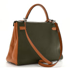 Fjord Togo Tri-Color Kelly Retourne 32 Vert Anis Gold Vert Olive