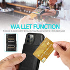 Entronix Case Compatible with iPhone 16 - [6 Slot Card Holder] Slim Leather Wallet
