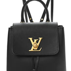 Calfskin Lockme Mini Backpack Black