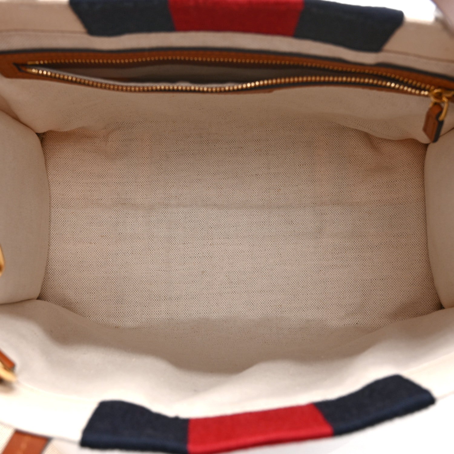 Canvas Calfskin Web Small Interlocking G Tote Bag Red Blue