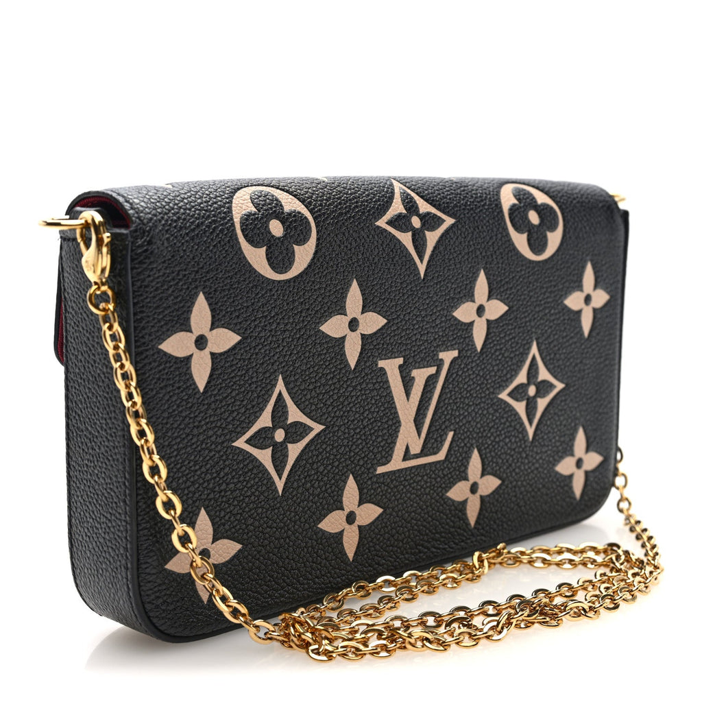 Empreinte Monogram Giant Felicie Pochette Black Beige