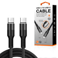 Power Delivery Usb-C To C Fast Charging & Sync Nylon- Braided 5Ft Cable In Black