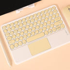 Wireless Bluetooth Keyboard with Touchpad for iPad Keybaord iPhone Samsung Galaxy Xiaomi Huawei Microsoft Surface HP - black square-Brown Switch